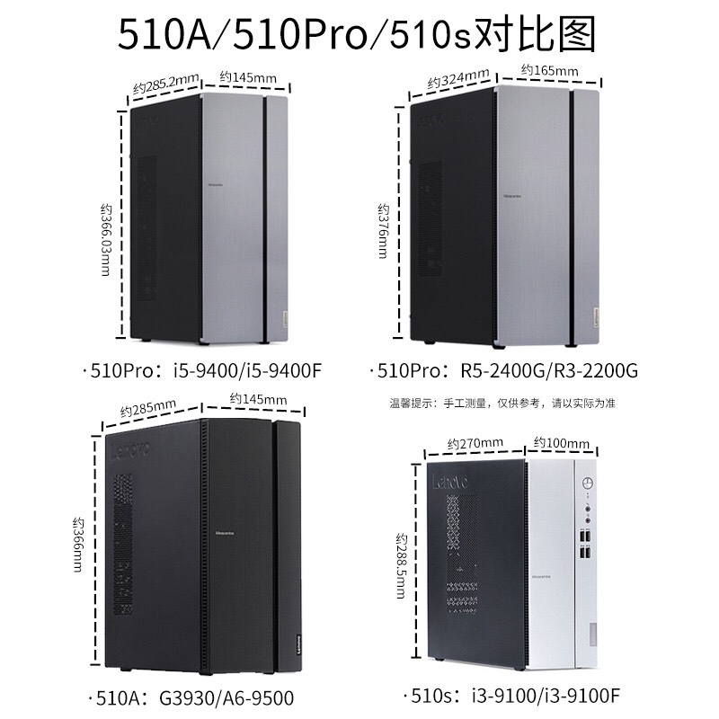 联想台式电脑天逸510s 可装Win7或10四核高配办公税控整机全套美工作图设计PS 510pro家用主机网游戏LOL 510A详情图1
